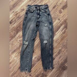 Women's Distressed Blue Jeans